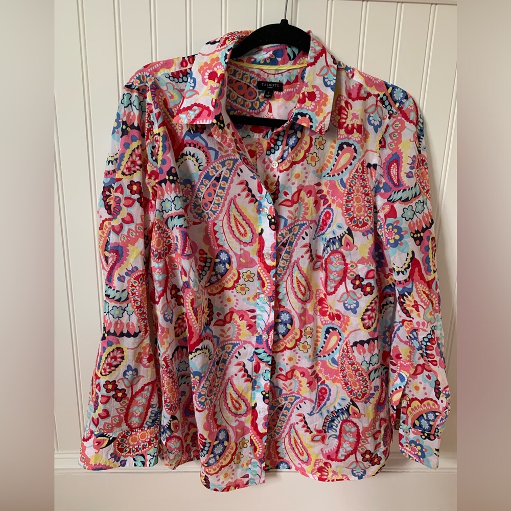 Beautiful Talbots Button Down In Euc - image 2